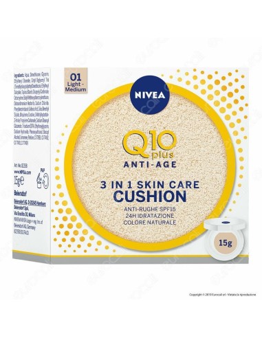 Nivea Q10 Cushion 3In1 Skin Care Anti-Age 01 Medium 15 Gr